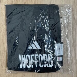 Adidas Wofford Terriers T-Shirt NCAA College Short‎ Sleeve Black Men's Medium